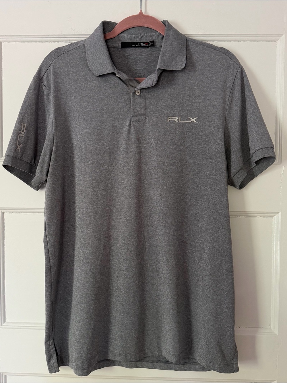 RLX Ralph Lauren Men’s Medium Gray Performance Golf Polo Shirt
